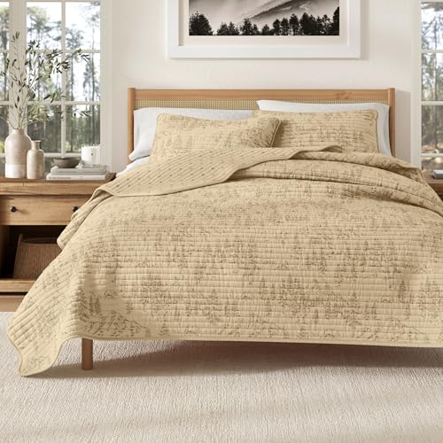 Great Bay Home Full/Queen Reversible Rustic Lodge Bear Bedspread Quilt with Shams - All Season Cabin Coverlet Bedding Set (Includes 1 Quilt, 2 Pillow Shams)
