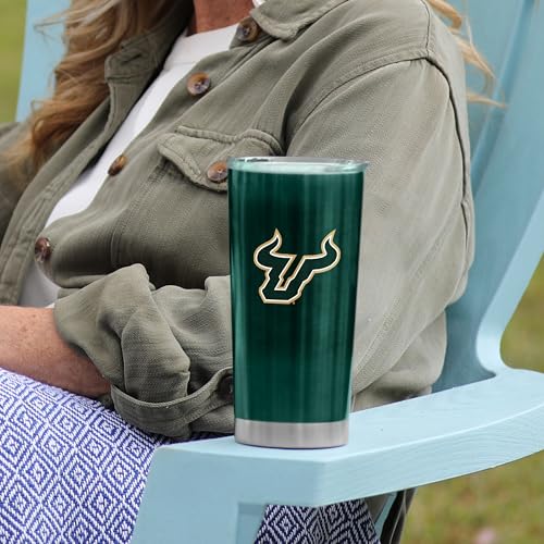 Image of Logo Brands 20 oz Powder Coat Tumbler- Insulated Tumbler with Lid for Water, Iced Tea or Coffee, Smoothie and More
