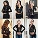 Women Floral Flocking Sheer Mesh Crop Top T Shirt Sexy Lace Deep V Neck Blouse Long Flare Sleeve Slim Tee Shirt Black