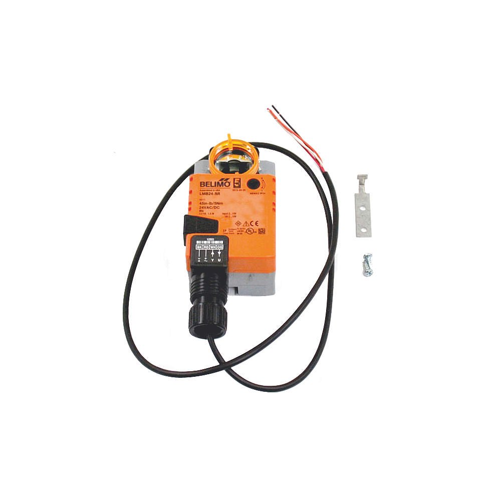 BELIMO LMB24-SR 2-10VDC, 24V, Actuator, Centers ON 5/8IN, MODULATING, NEMA 2/IP54, Proportional, Shaft Diameter: 1/4/5/8IN Round