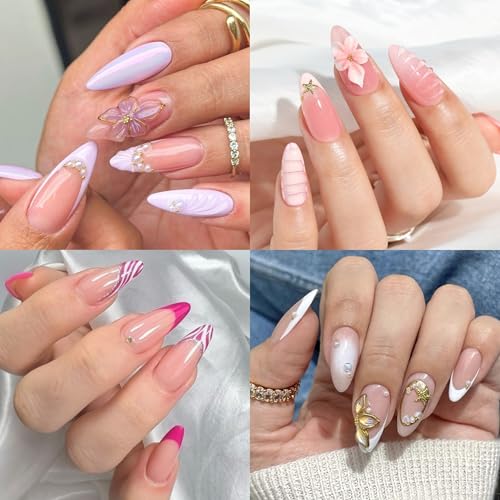 Image of UNA GELLA Almond Gel Nail Tips, 312pcs Soft Gel Medium Almond Nails