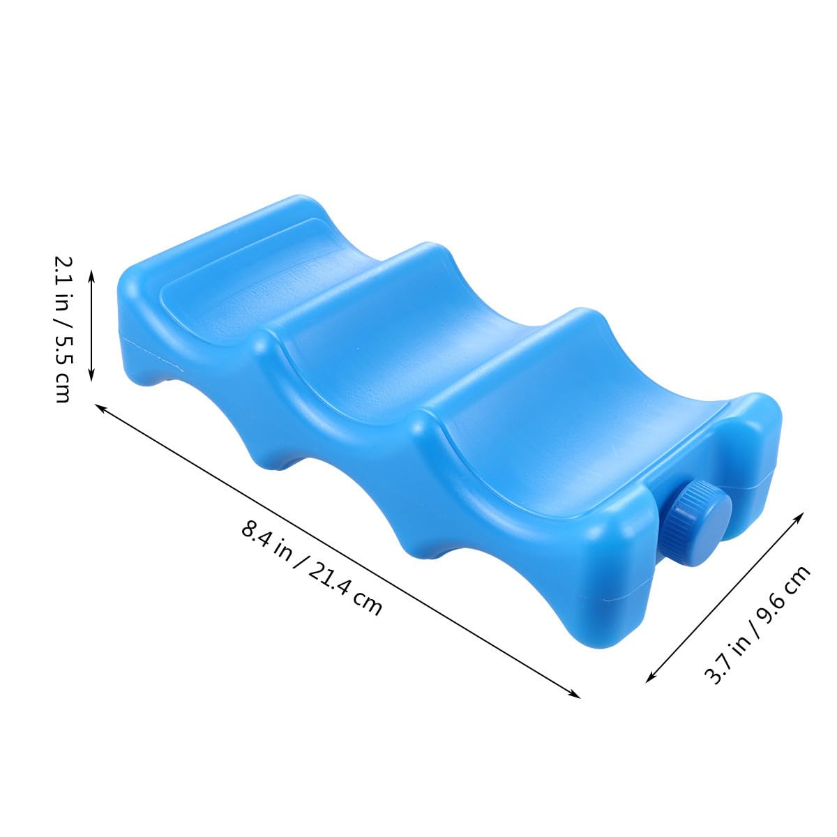 2pezzi Wave Shape Ice Pack Per Conservazione Latte Materno e Bevande Contenitori Riutilizzabili Per Congelatore Per Picnic e Viaggi Blu
