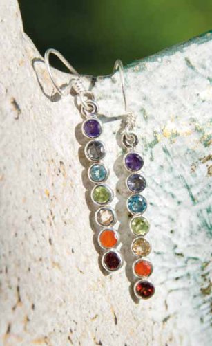 Preisvergleich Produktbild Berg Chakra-Stick Ohrhänger, Sterling Silber