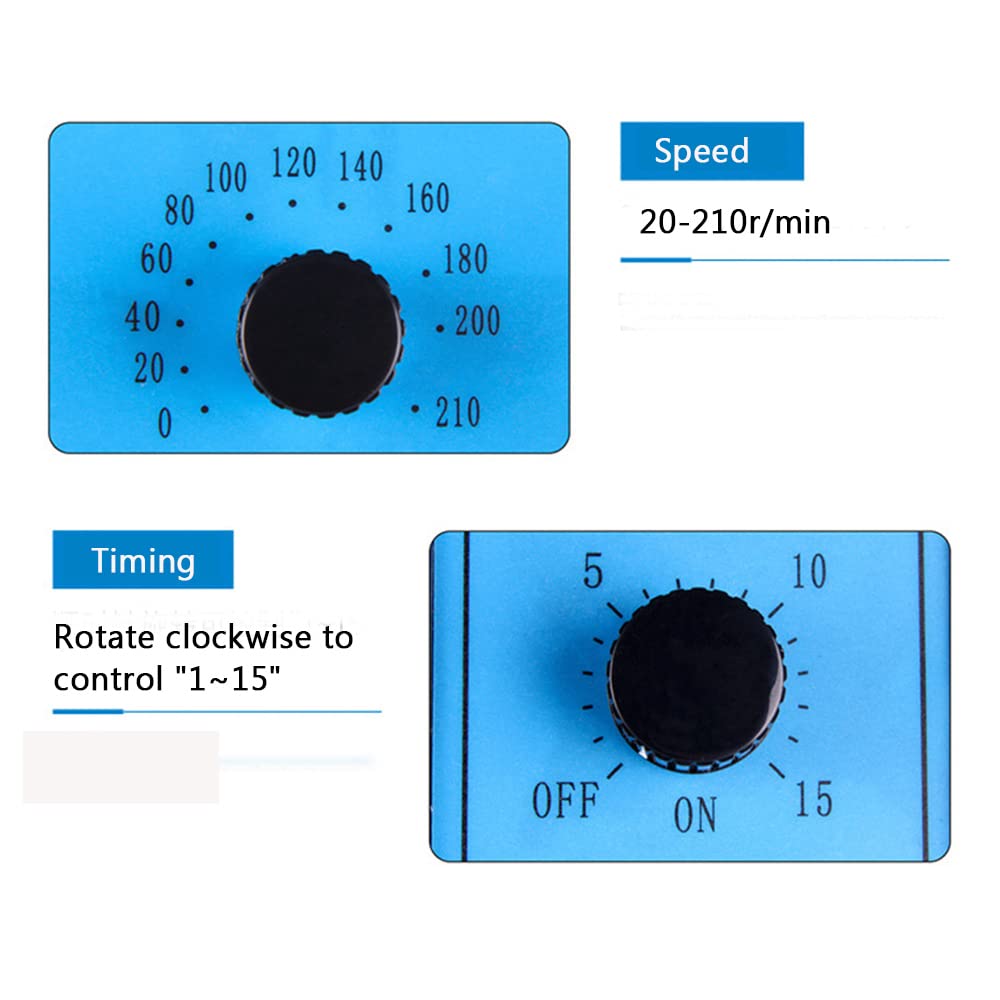 Laboratorio oscilador Mezclador de Laboratorio 20-210Rpm Velocidad Ajustable Orbital Que giraba oscilador, sincronización/Funcionamiento Continuo, Estable, Tranquilo y bajo Ruido,8.26 * 5.7in