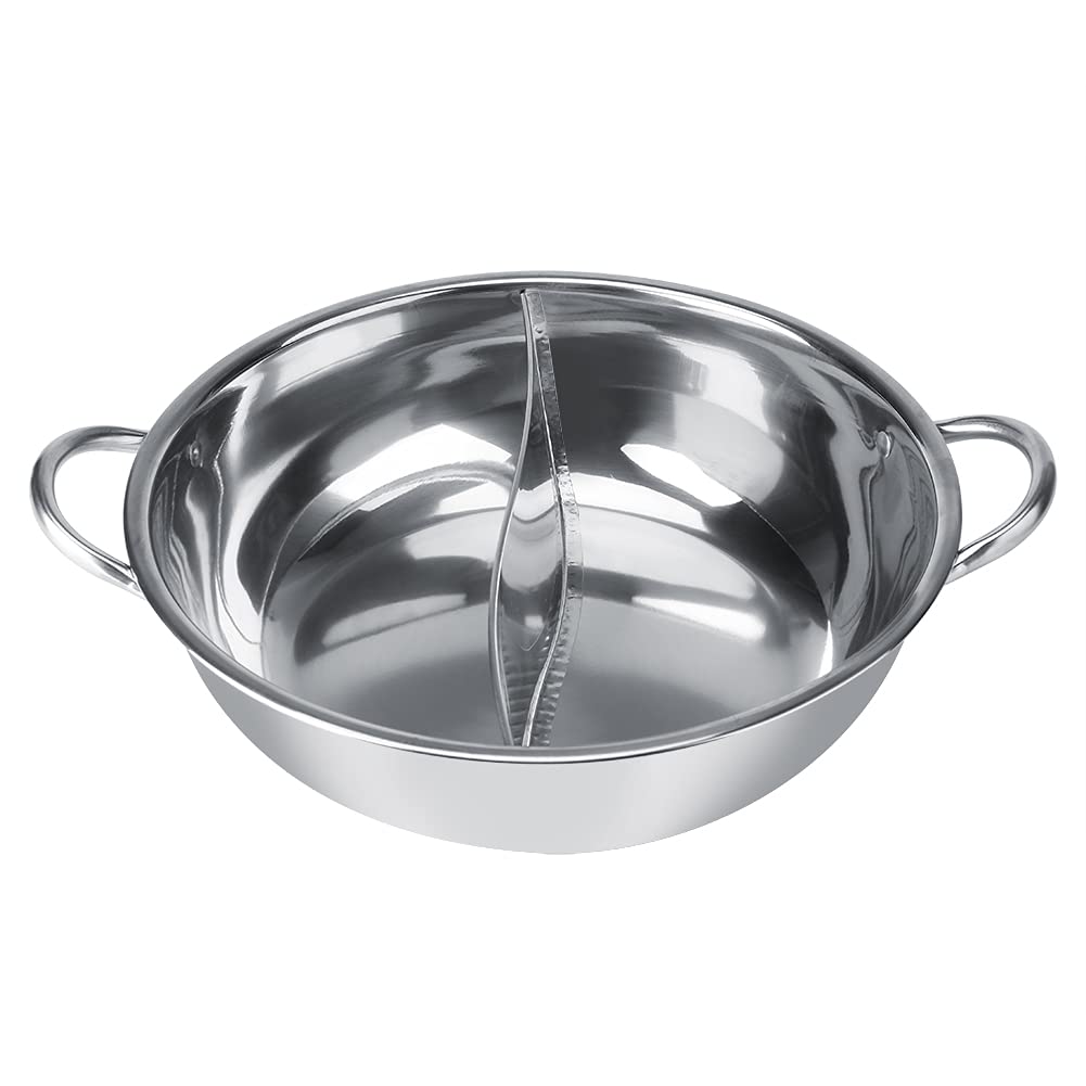 Double Flavor Hot Pot, Kitchen Supplies Non-Stick with Handle Not Hot for Induction Cooker for Hot Pot Restaurant(30cm)'-image-3