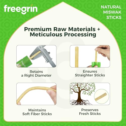 Miswak varillas para dientes naturales cepillo de dientes tradicional Sewak en pack 5