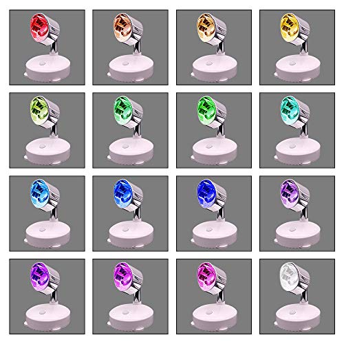 Led Rgb Wireless Spotlight Battery Operated Accent Lights Color Changing Picture Lighting Rgb Dimmable Closet Light With Remote Stick On Anywhere For Lighting Up Painting, Wall, Closet (2Pack) #TOP3