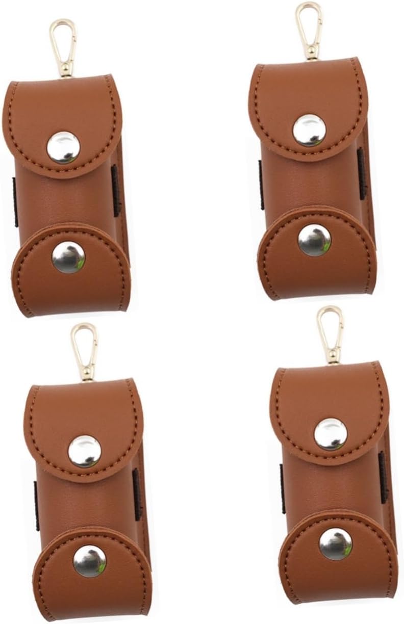 BESPORTBLE 4pcs Pu Golf Storage Bag Premium Golf Pouch Buckle Design Convenient Accessory for Office Home and Travel Essential for Golfers