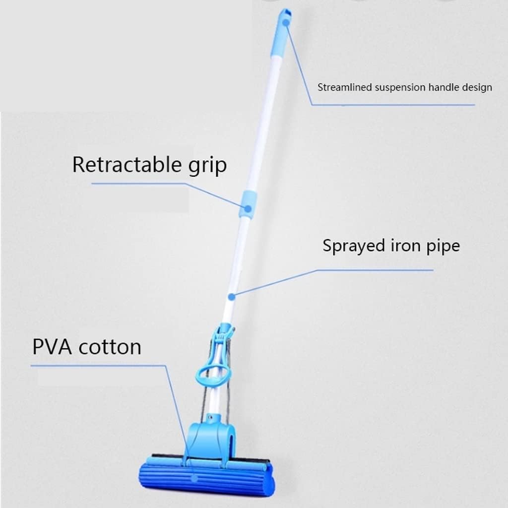 Mop Stainless Steel Telescopic Handle and Absorbent Sponge Mop,Kitchen, Living Room, Bathroom, Multifunctional Cleaning Tool