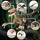 Riesiger ferngesteuerter Dinosaurier Spielzeug RC Dinosaurier Velociraptor mit LED-Licht Geräusch Gehen Rost Realistisch T-Rex Elektrischer Dinosaurier Velociraptor Licht Sounds Dinosaurier