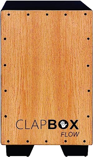 Image of Clapbox Cajon CB02 Flow With BAG -Black, Oak Wood (H:50 W:30 L:30) - 3 Internal Snares