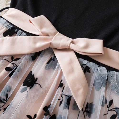 NNJXD Princess Girl Casual Bowknot Dress Ruffles Toddler Girls Kids Clothes4