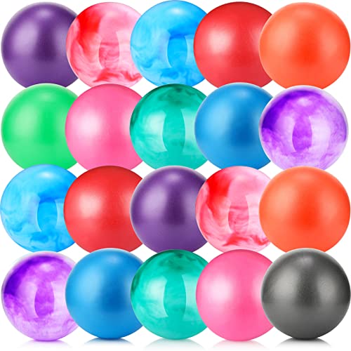 Mini Exercise Ball 9 Inch Pilates Ball Workout Ball Core Ball Soft Yoga Ball For Stability Barre Bender Training Stretching Physical Posture, Improves Balance, Assorted Colors, 2 Style (20) #TOP1