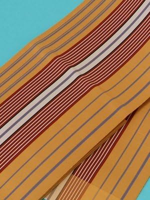 [とせん] 正絹 本場筑前博多織(単) ゆかた帯 (薄茶)