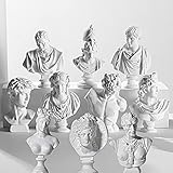 LAGOM HOUSE Greek Bust Statue and Sculptures Set of 10 PCS Bust Statue Resin Mini Greek Mythology Figurine Greek God Statue Bust Small for Decor/ Gifts /Drawing