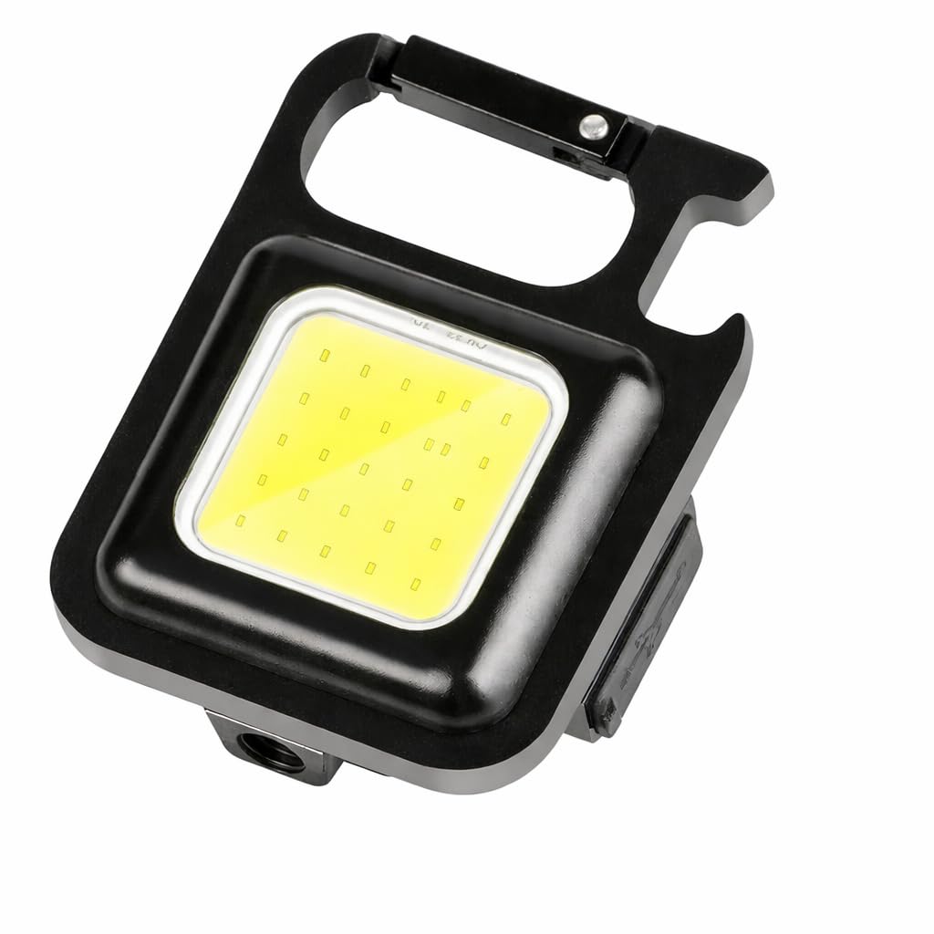 Green Tales Mini COB LED Keychain Work Light, USB Rechargeable, with Carabiner Clip, Bottle Opener and Magnet, Portable Pocket Torch-image-22