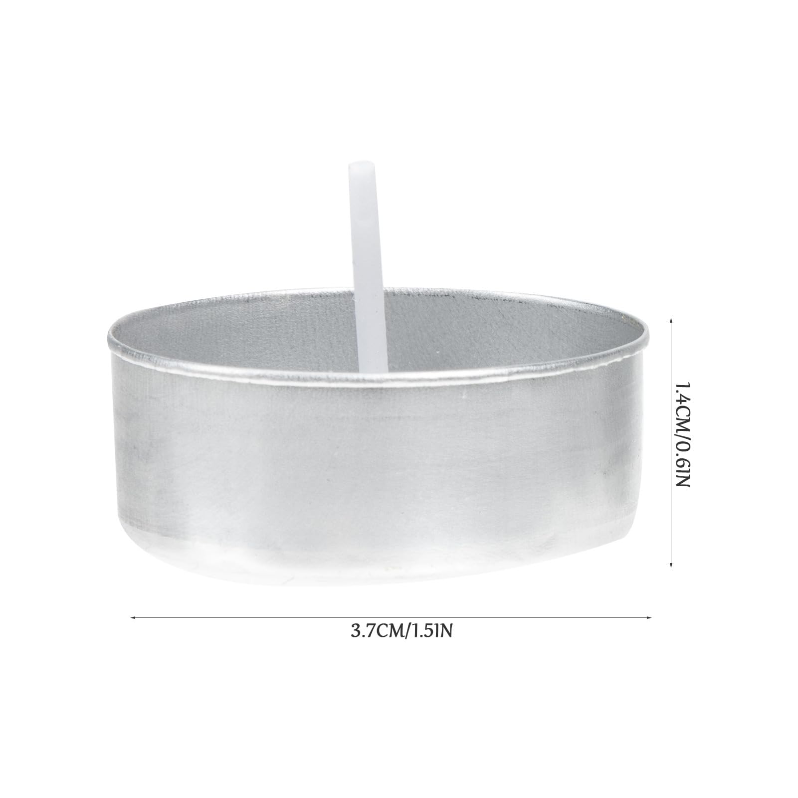 Stampo Candela Tondo in Alluminio Argento per Fai da Te, 200 Set