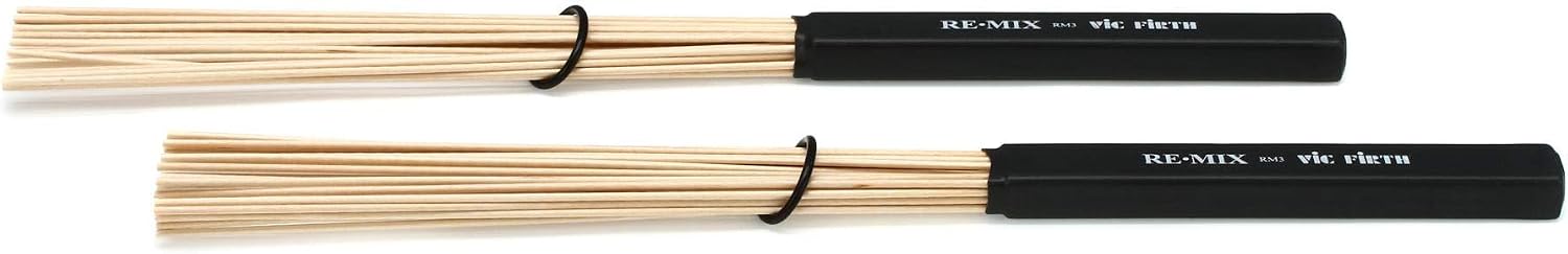 Vic FIrth - RE-MIX Drum Brushes - Birch Dowels - Mid-Range, natural, 0