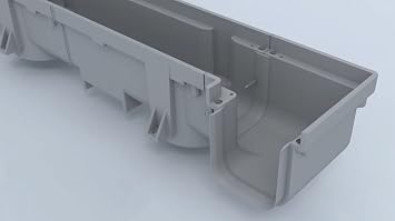 Polylok Heavy Duty Trench Drain 90 Degree Corner & Grate - Black