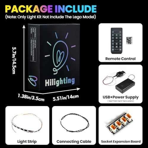 Hilighting Upgraded Led Light Kit Compatible with LEGO Dodge Viper GTS-R Sports Car Building Set, RC Version Compatible with LEGO 42234 (Model Not Included) — view 8