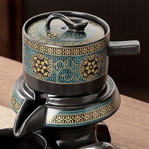 Juego de té kungfu semi-automático rotativo para regalos de negocios 7
