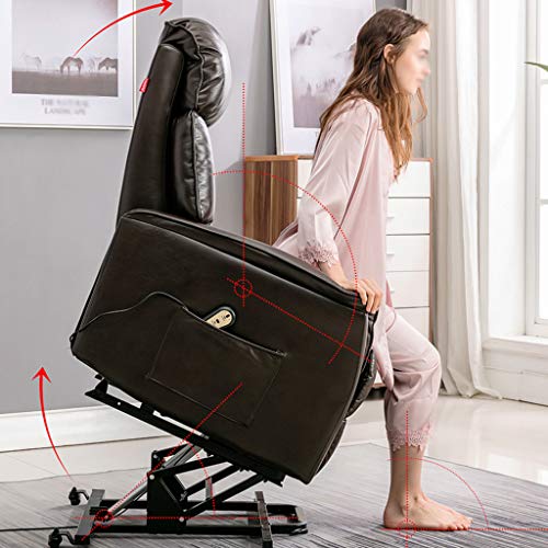 GAAHRQQQ Lift Chairs Recliners for Elderly Lazy Boy Recliner Massage Chairs Full Body and Recliner Cord Sofa Home Theater Seating Ergonomic Lounge Chair Leather - Image 5