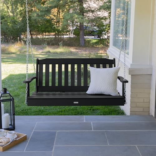Image of Highwood AD-PORL2-BKE Lehigh Porch Swing, 4 Feet, Black