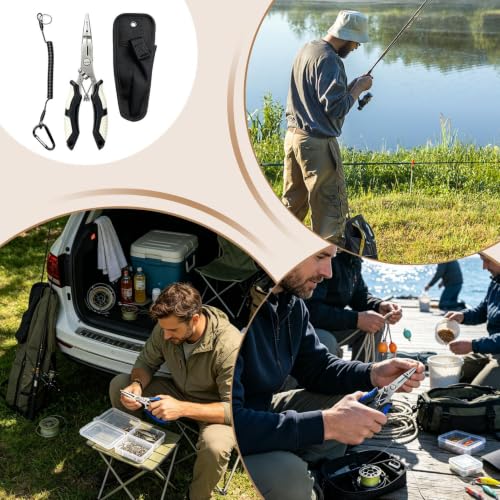 Alicates de pesca multifuncionales de acero inoxidable resistente para mar y lagos 5