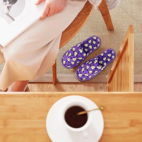 Chinelos de spa em casa - Arranhões internos quentes de Halloween com enchimento de espuma | Chinelo