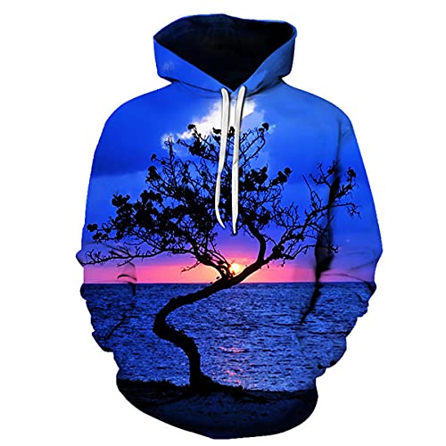 Sweat à capuche homme motif bateau imprimé 3D idéal pour les sorties en mer et week-ends