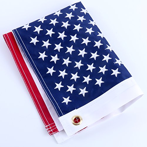 Amarine Made 12X18 Inch Yacht Boat Ensign Nautical Us American Flag With Sewn Stripes And Embroidered Stars -45Cm(18Inch)*30Cm（12Inch）For Boat, Yacht, Workplace,Home, Business & Outdoor Use #TOP5