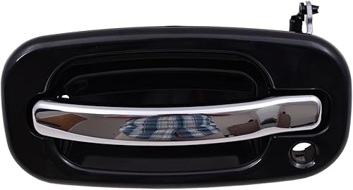 La manija de puerta exterior se adapta a Cadillac Chevy GMC Pickup Driver delantero cromado y negro