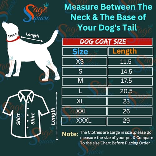 Image of Sage Square Winter Coloured Dog Coat - All-Weather Protection, Windproof, Waterproof Cozy Fleece Lining, Adjustable Straps, Durable Construction, Stylish, Comfortable, Jacket (Cream & White, Small)