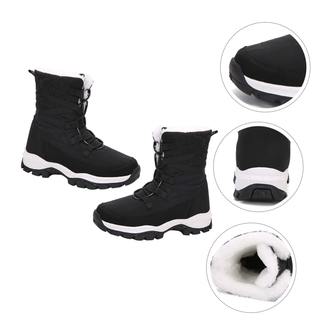LIFKOME Botas De Nieve Zapatos Cómodos Para Caminar De Mujer Botas Calientes De Mujer ines Cálidos ines De Nieve Con Forro De Felpa as De Montaña Para