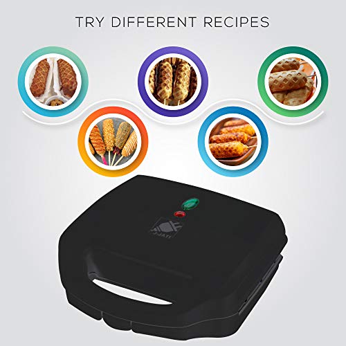 EYOBE Waffeleisen Elektrische Backform Hot Dog Hersteller Schwarz – Bild 6