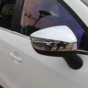 Kadore Outside Door Rearview Mirror Cap Cover Trims for Mazda CX3 CX-3 2016-2021 Chrome 2PCS/Set