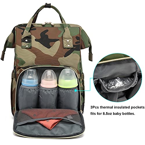 Yusudan Camo Diaper Bag Backpack For Baby Girls, Mom Waterproof Large Nappy Bags For Women #TOP1