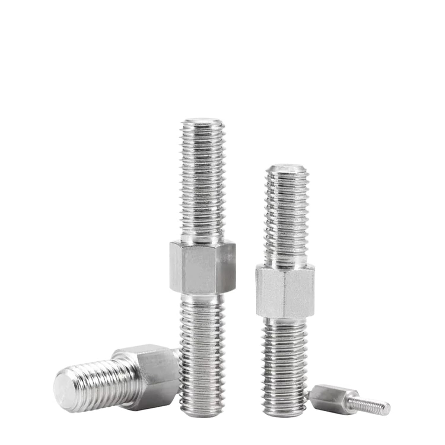 Double End Studs 304 Stainless Steel Left & Right Thread Screw Rod Stud Bolt(M4-2Pcs,30mm)