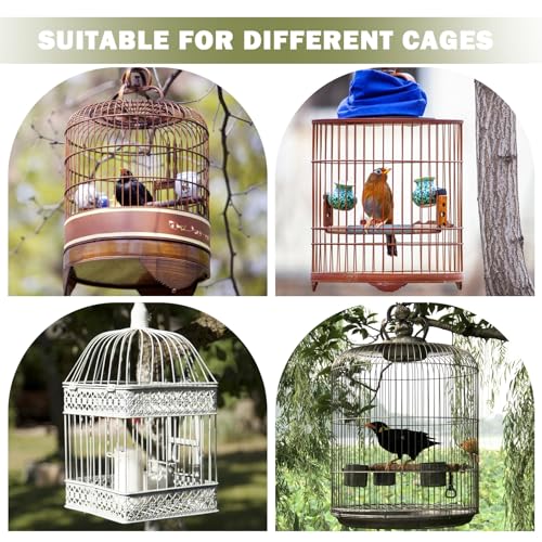 Image of XL Adjustable Bird Cage Seed Catcher, Birdcage Cover Skirt Nylon Mesh Netting Parrot Parakeet Macaw African Round Square Cages Cover (White)