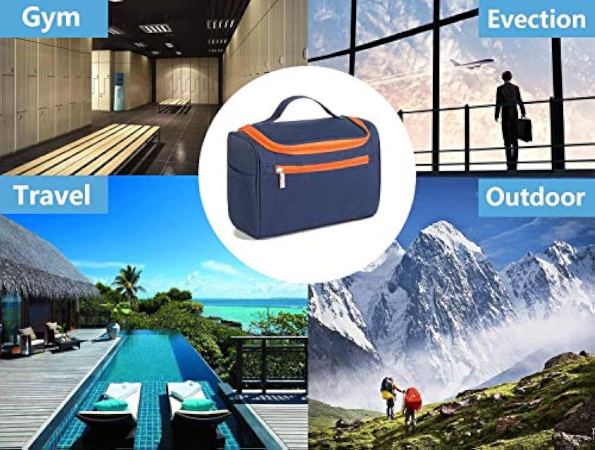 Luxury Travel Toiletry Bag with Expandable Compartments