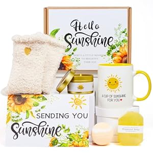 Birthday Gifts for Women, Sunflower Gifts for Women Get Well Soon Gift Self Care Package Thinking of you Self Care Gifts for Mom Sister Best Friends Grandma