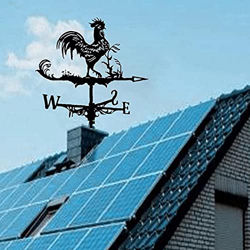 Girouette à cadre rétro coq pour décorer le toit de maison - 4