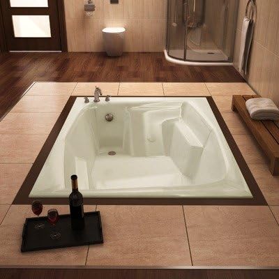 St. Nevis 54 x 72 x 23 Rectangular Soaking Bathtub Color Bone, Tile Flange: No, Front Skirt: Yes