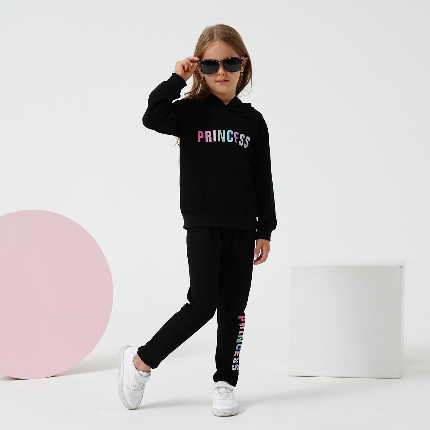 LKALPSQ Toddler Girls Pant Set Warm Hoodie Long Sleeve Winter Outfits Sweatsuits Girls' Clothing Sets 2 Piece - Image 2