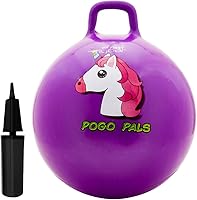 Vista 11 de Flybar Pelota Saltarina para Niños, Pelota Inflable de Rebote con Mango para Juego Activo en Interiores y Exteriores, Incluye Bomba, Juguete