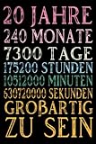 geburtstagsgeschenke für freundin  20 Jahre Großartig Zu Sein, 20. Geburtstag Geschenk Notizbuch Für Mädchen: Notizbuch Linierten Seiten Geschenkideen Für Tochter Schwester Zum 20. Geburtstag - Geschenke Für 20 Jährige Geburtstag.