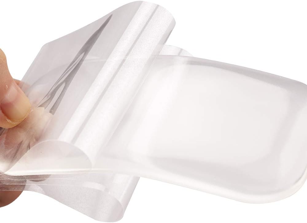Coobbar 2pcs Reuseable Rectangle/Round Individual Eye Lashes Pads Eyelash Holder Pallet Eyelash Extension False Eyelash Holder (Clear and Pink)
