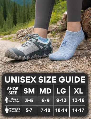 Image of Juclise Alpaca Wool Lightweight No Show Hiking Socks Breathable Moisture Wicking Cushioned Anti Blister Merino Outdoors
