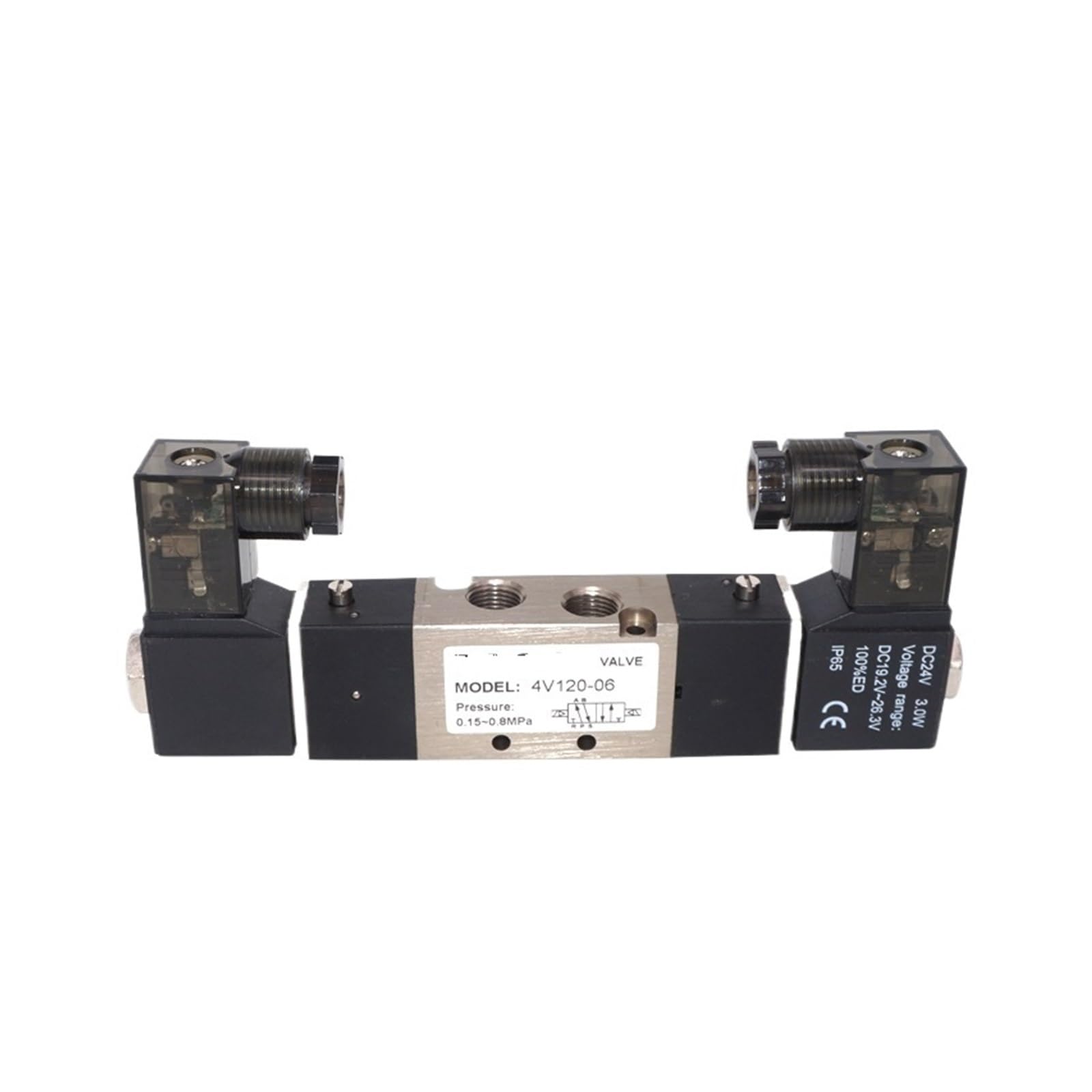 Électrovanne double bobine 4V120-06 commutation rapide pneumatique