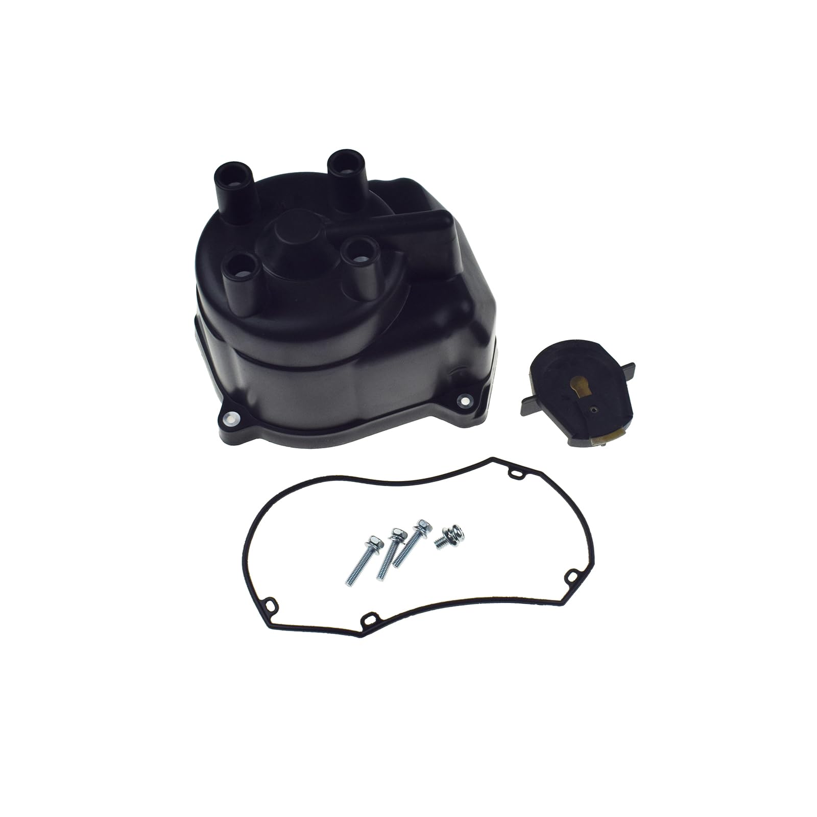 eGang Auto Distributor Cap & Rotor Kit 30102PAAA01 For Honda Accord 1998-2002 2.3L l4, Black Metal, Car